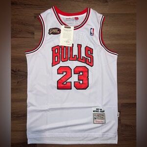 Mitchell & Ness White Michael Jordan Bulls Finals Jersey NWT